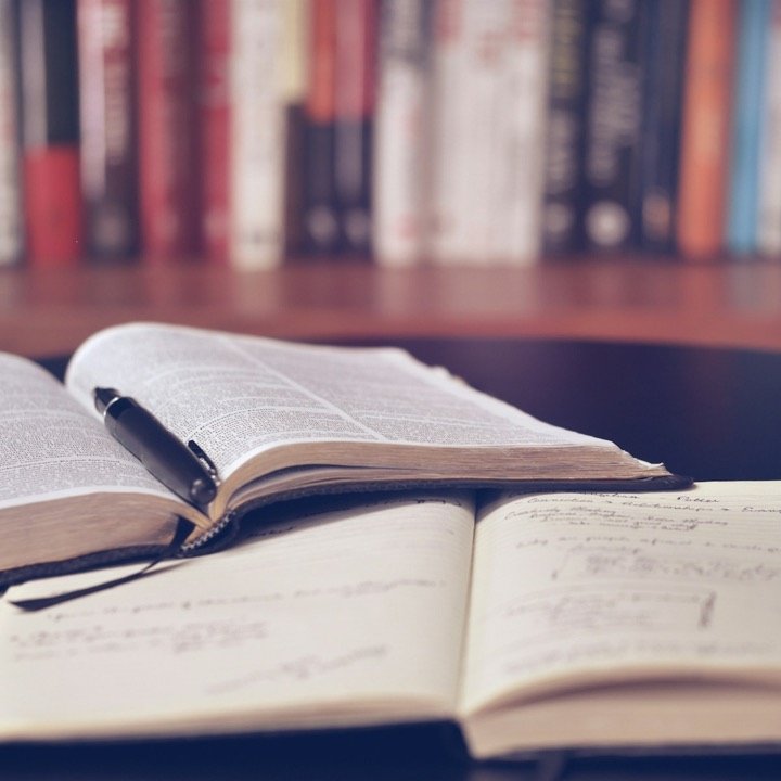 An IB student organising lab notes and a draft essay over the summer