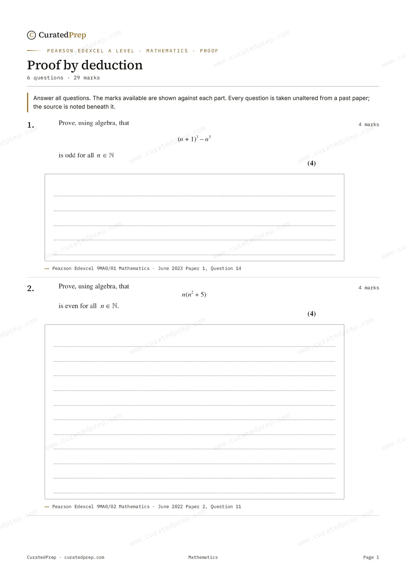 Worksheet, page 1