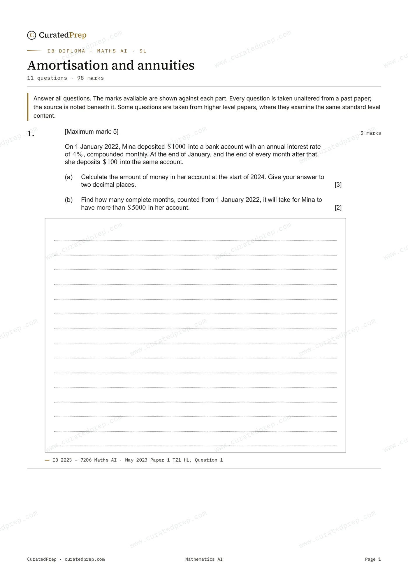Worksheet, page 1