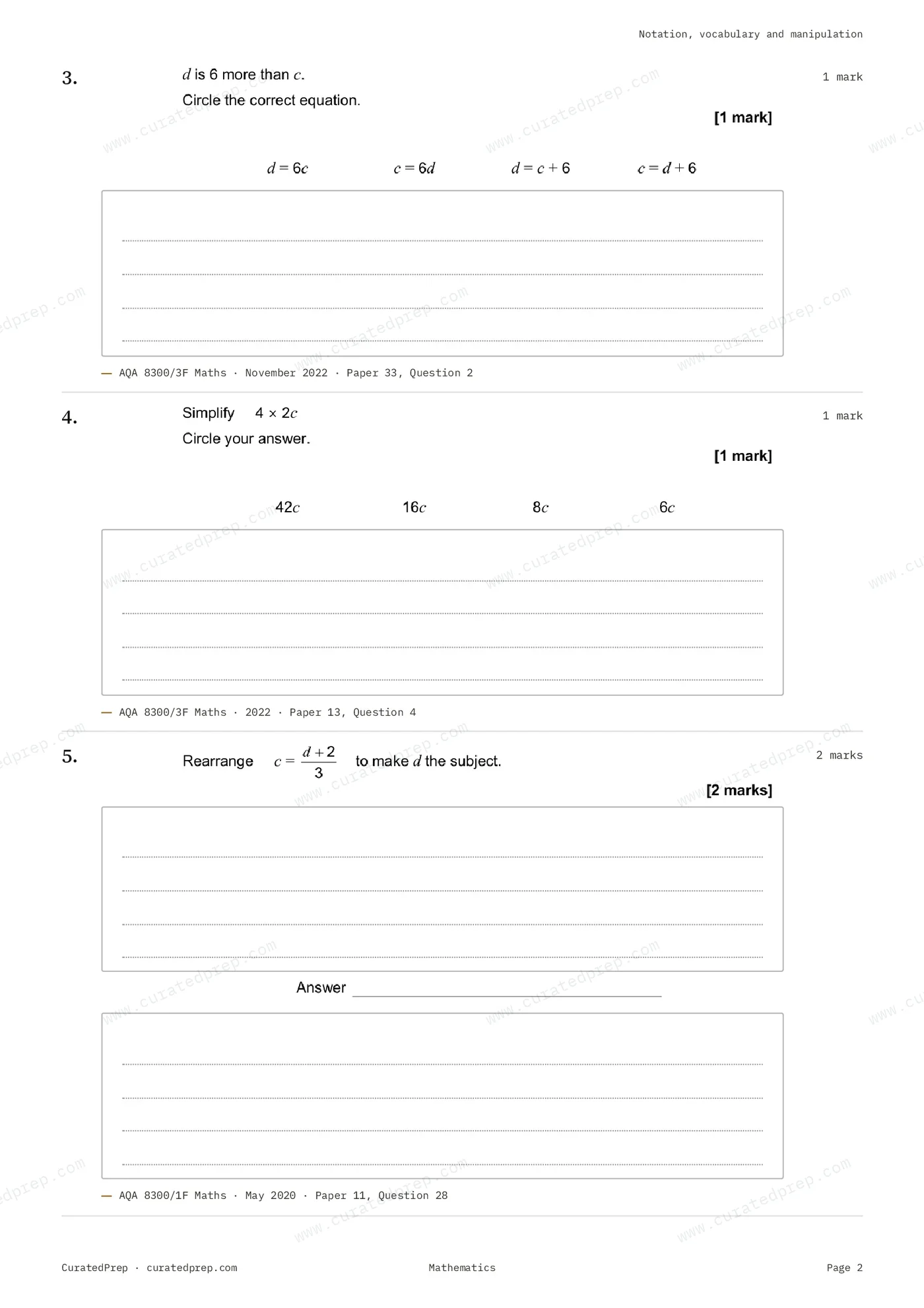 Worksheet, page 2
