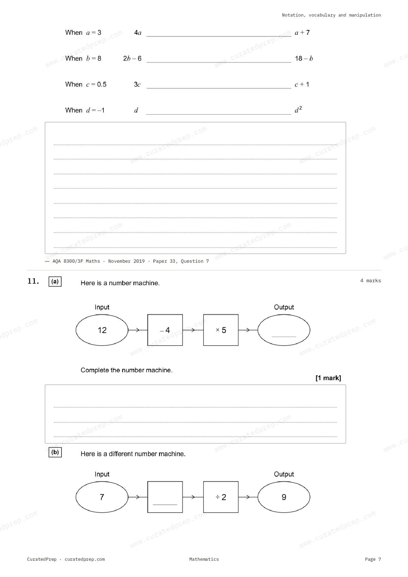 Worksheet, page 7