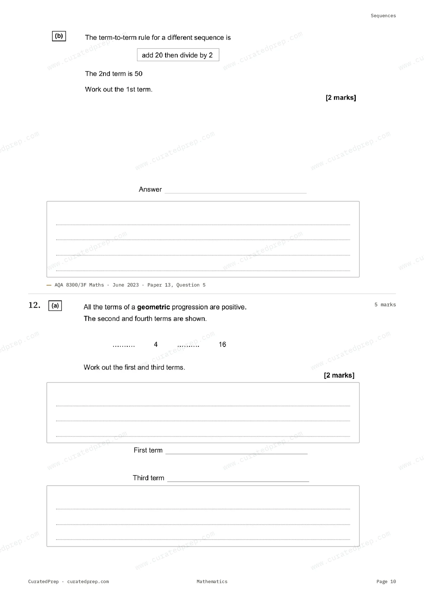 Worksheet, page 10