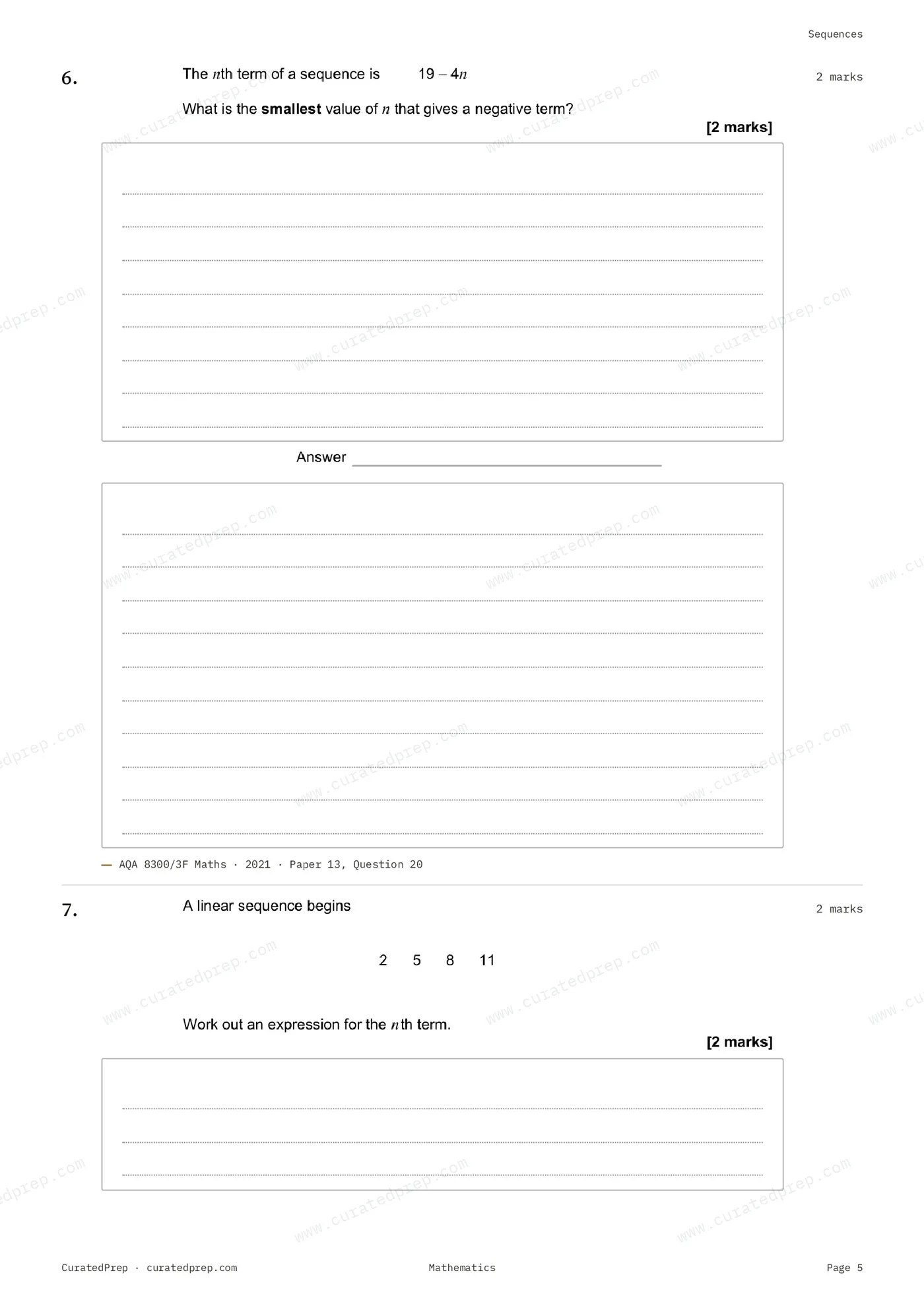 Worksheet, page 5