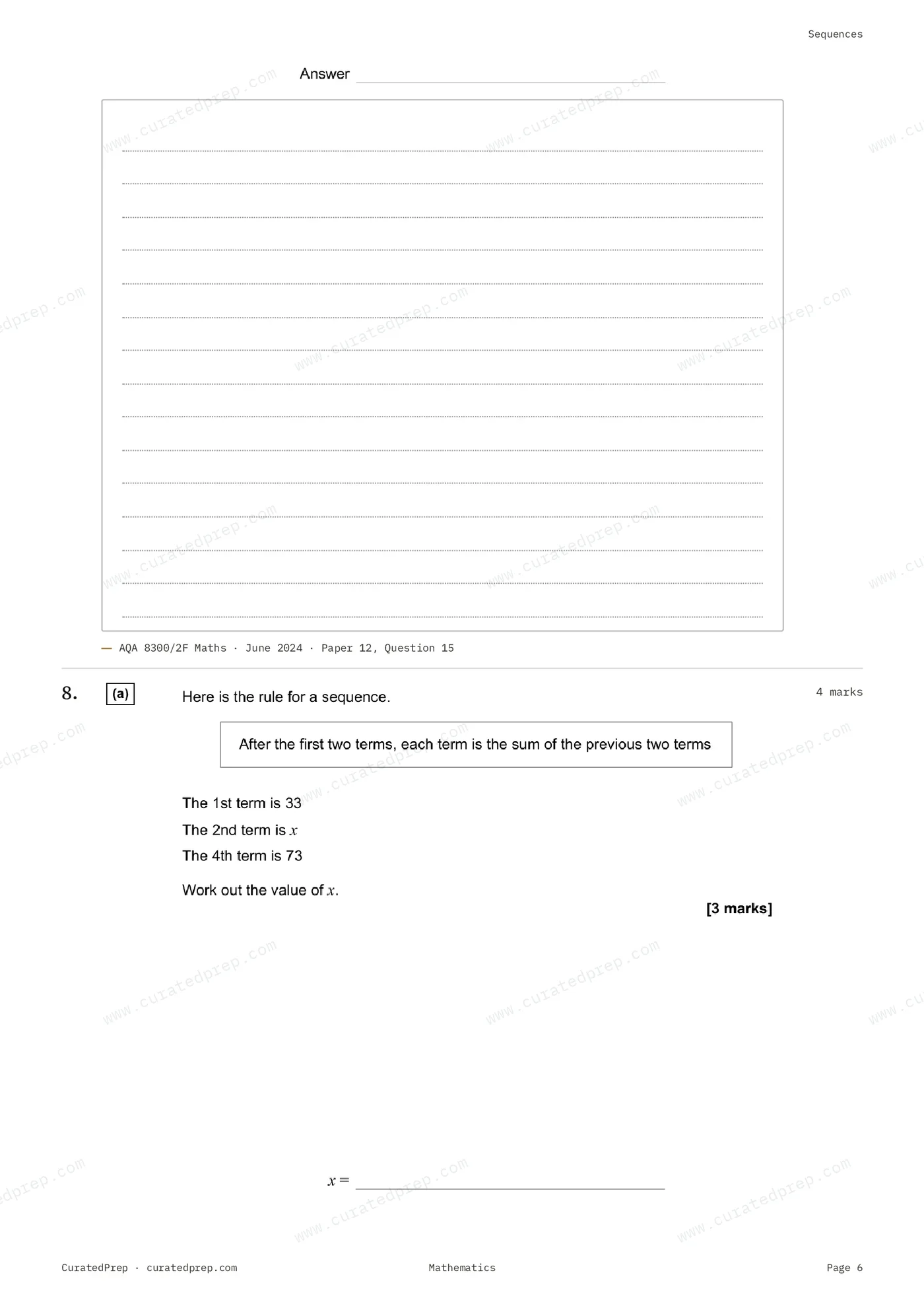 Worksheet, page 6