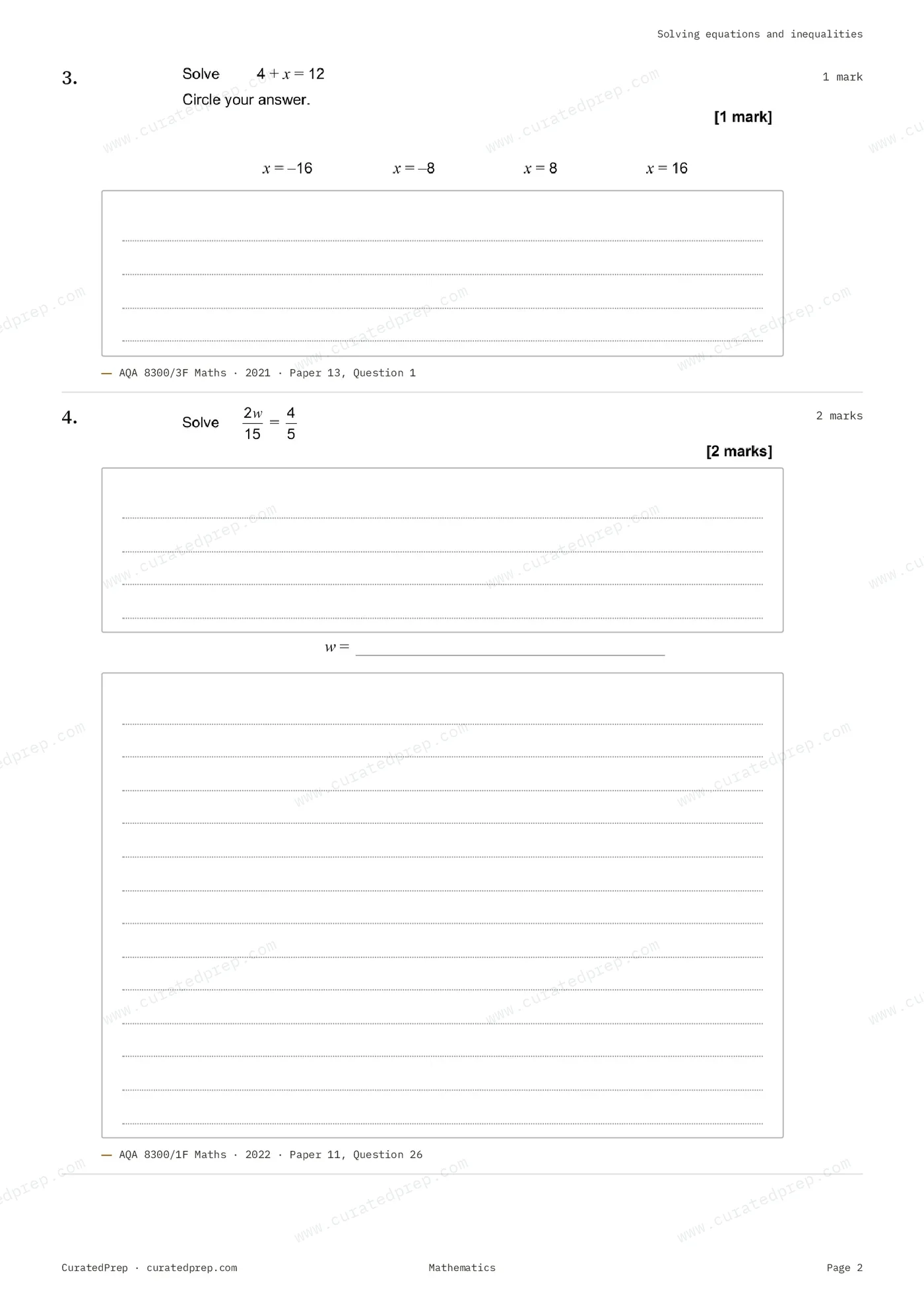 Worksheet, page 2