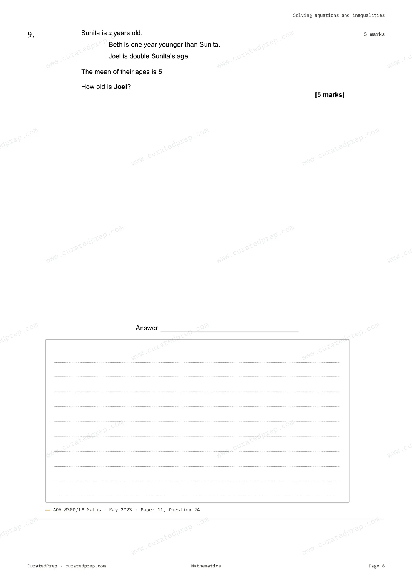 Worksheet, page 6