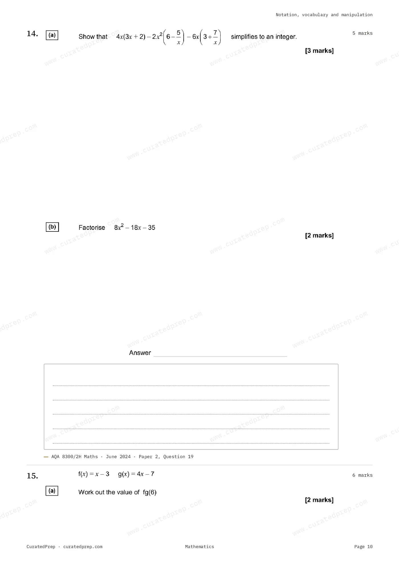 Worksheet, page 10