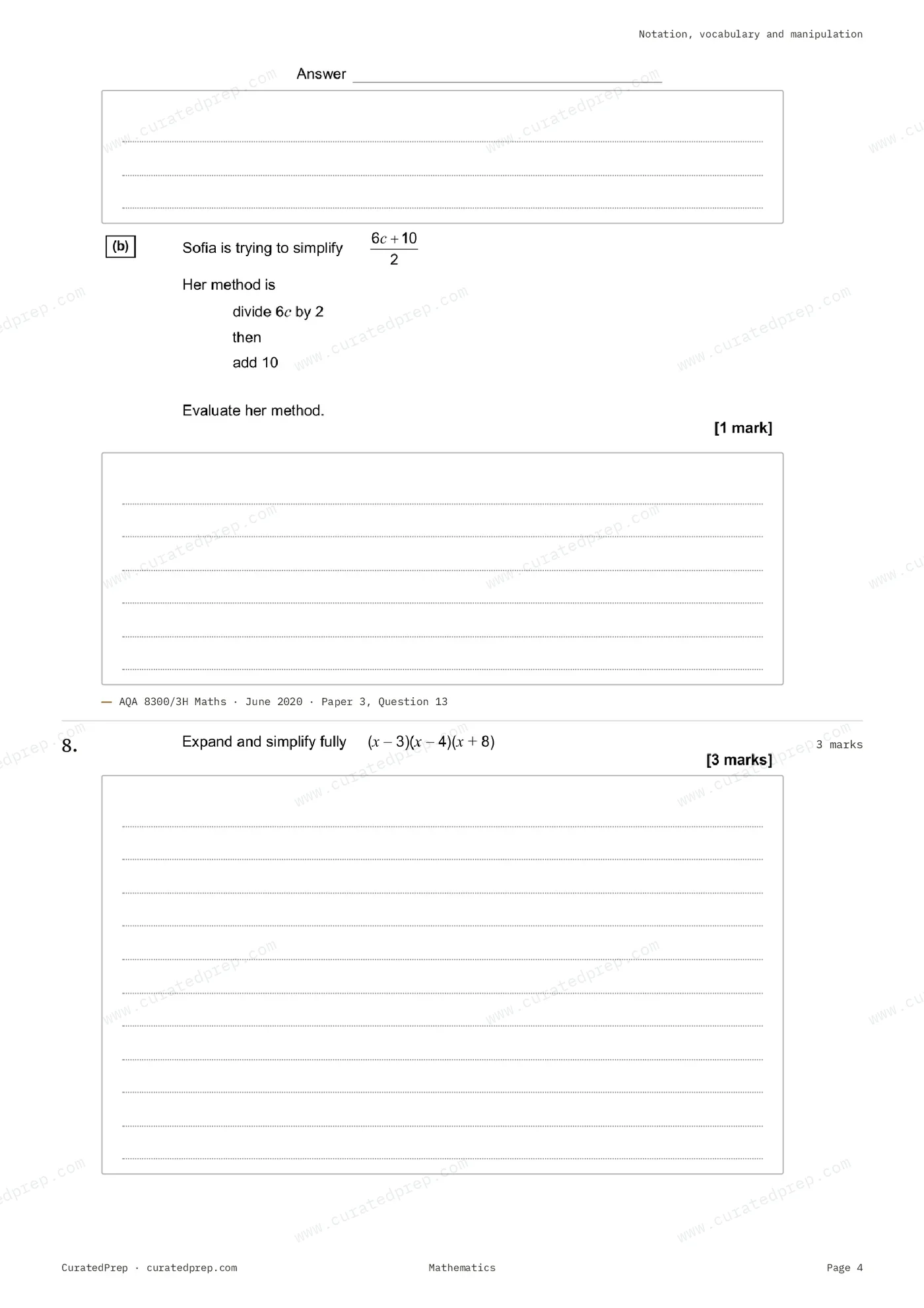 Worksheet, page 4