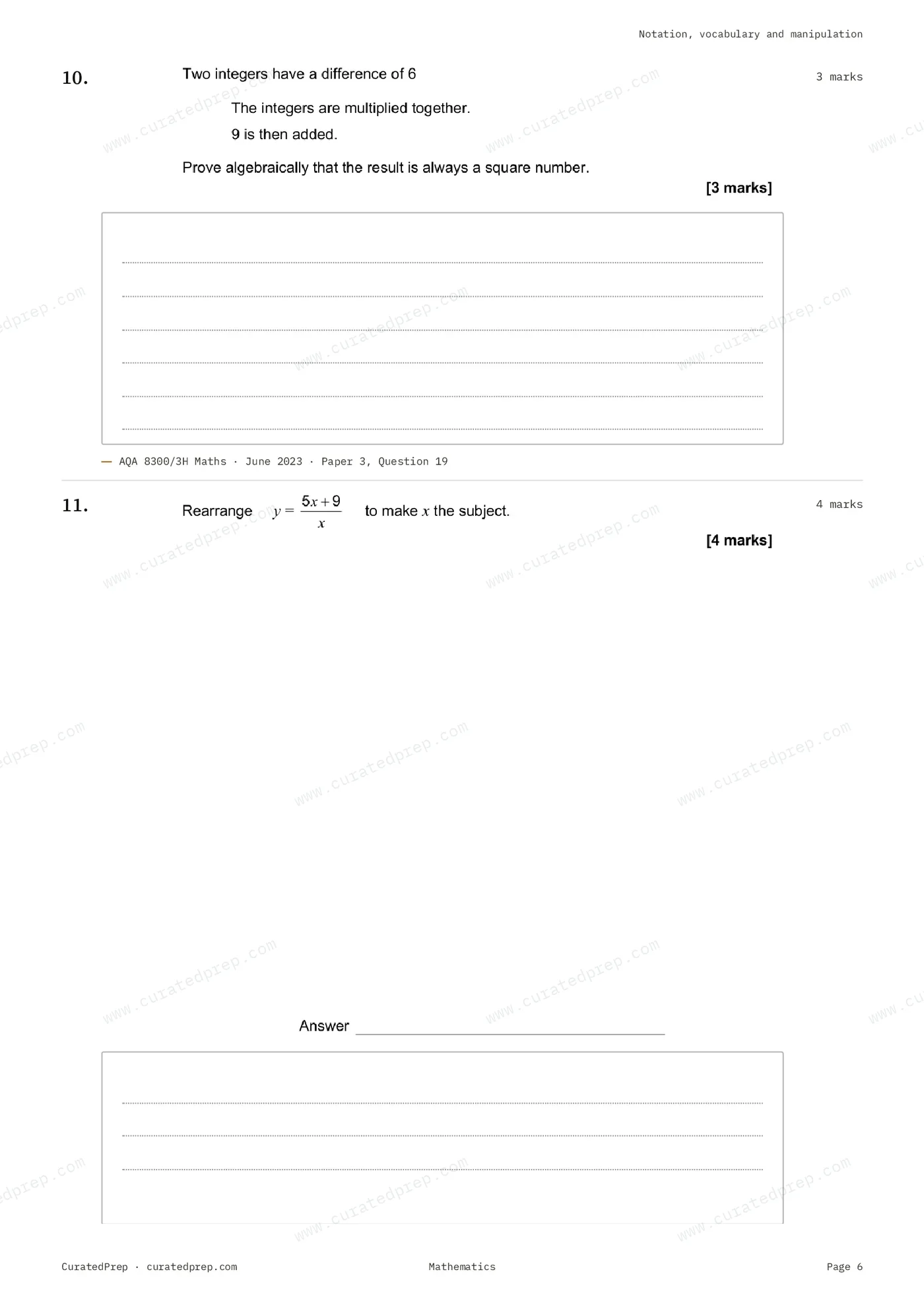 Worksheet, page 6