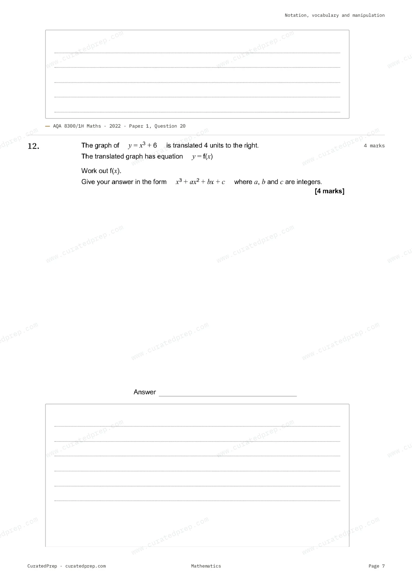 Worksheet, page 7