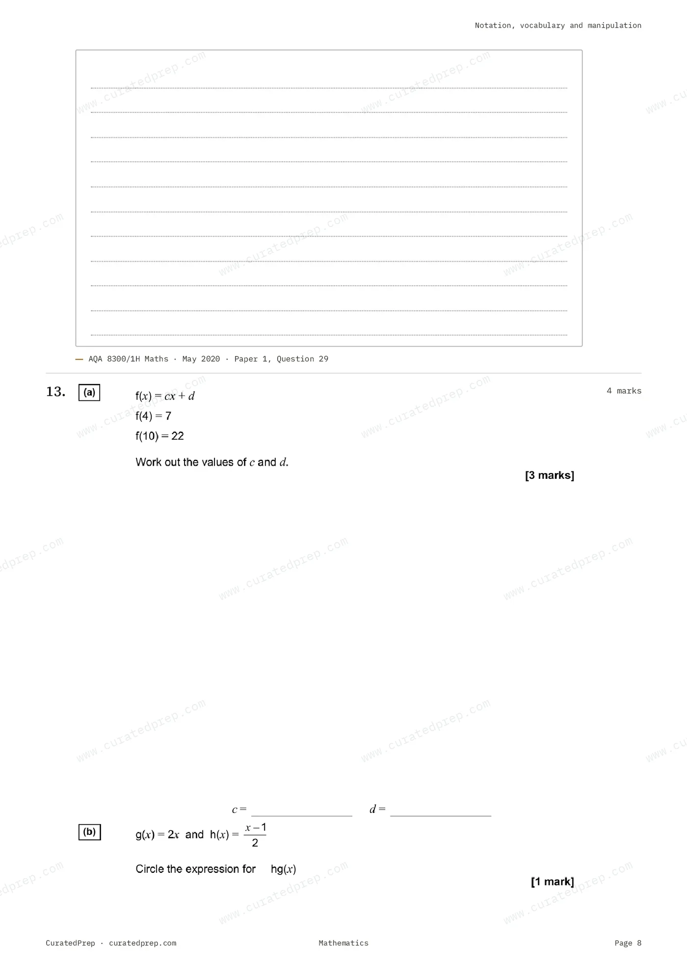 Worksheet, page 8