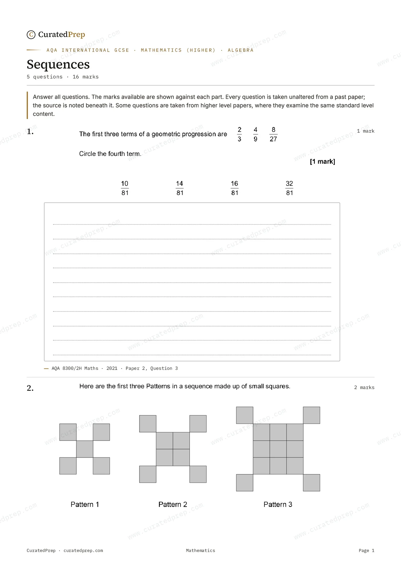 Worksheet, page 1