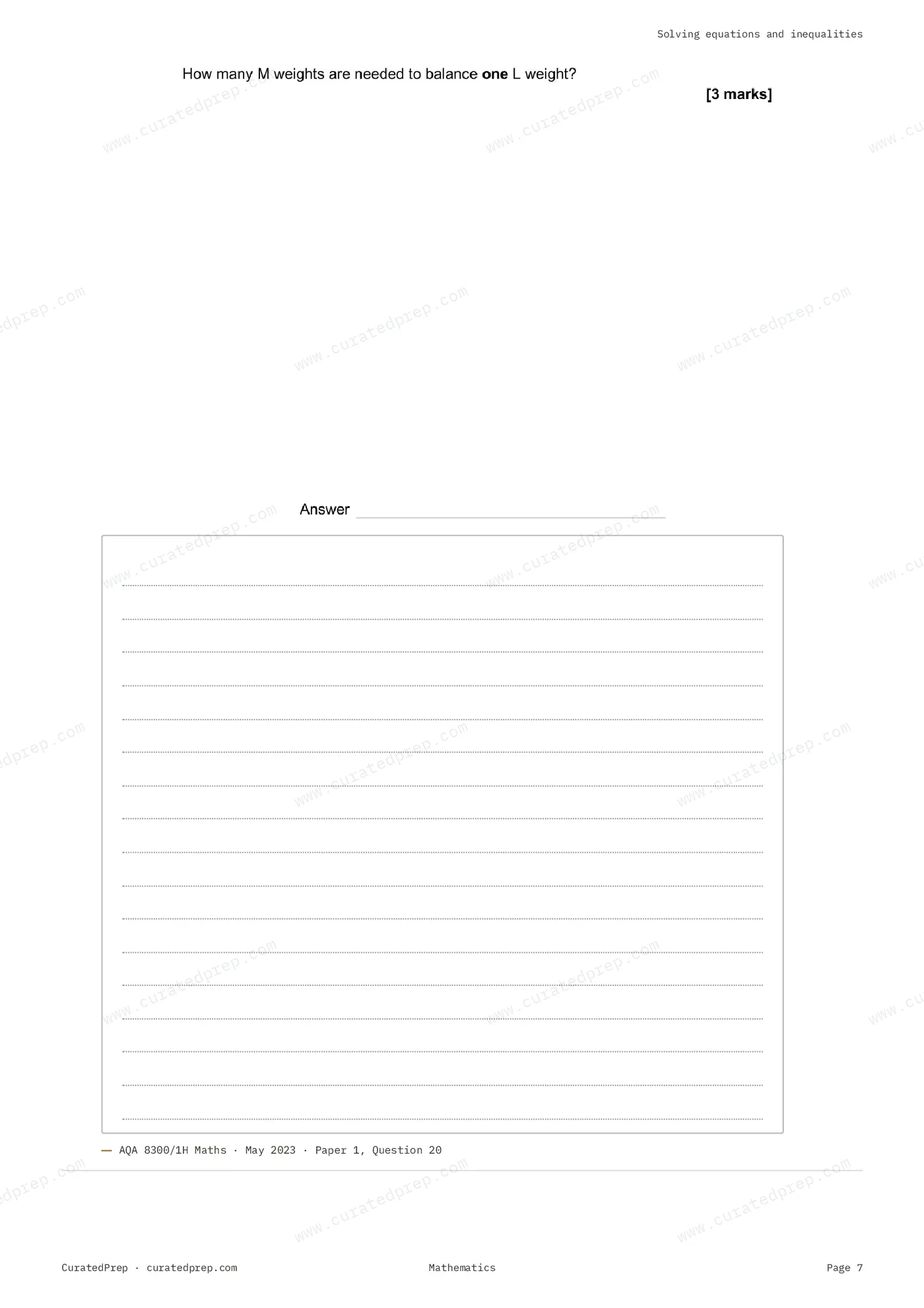 Worksheet, page 7
