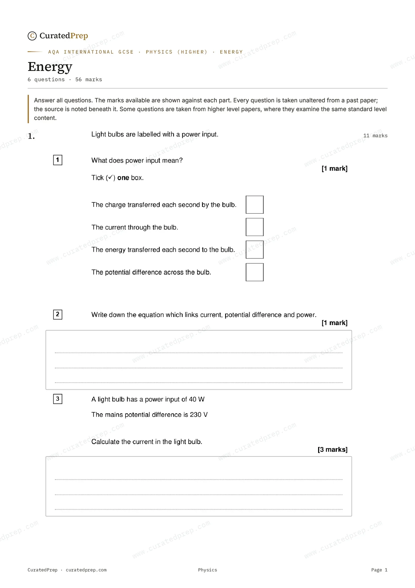 Worksheet, page 1